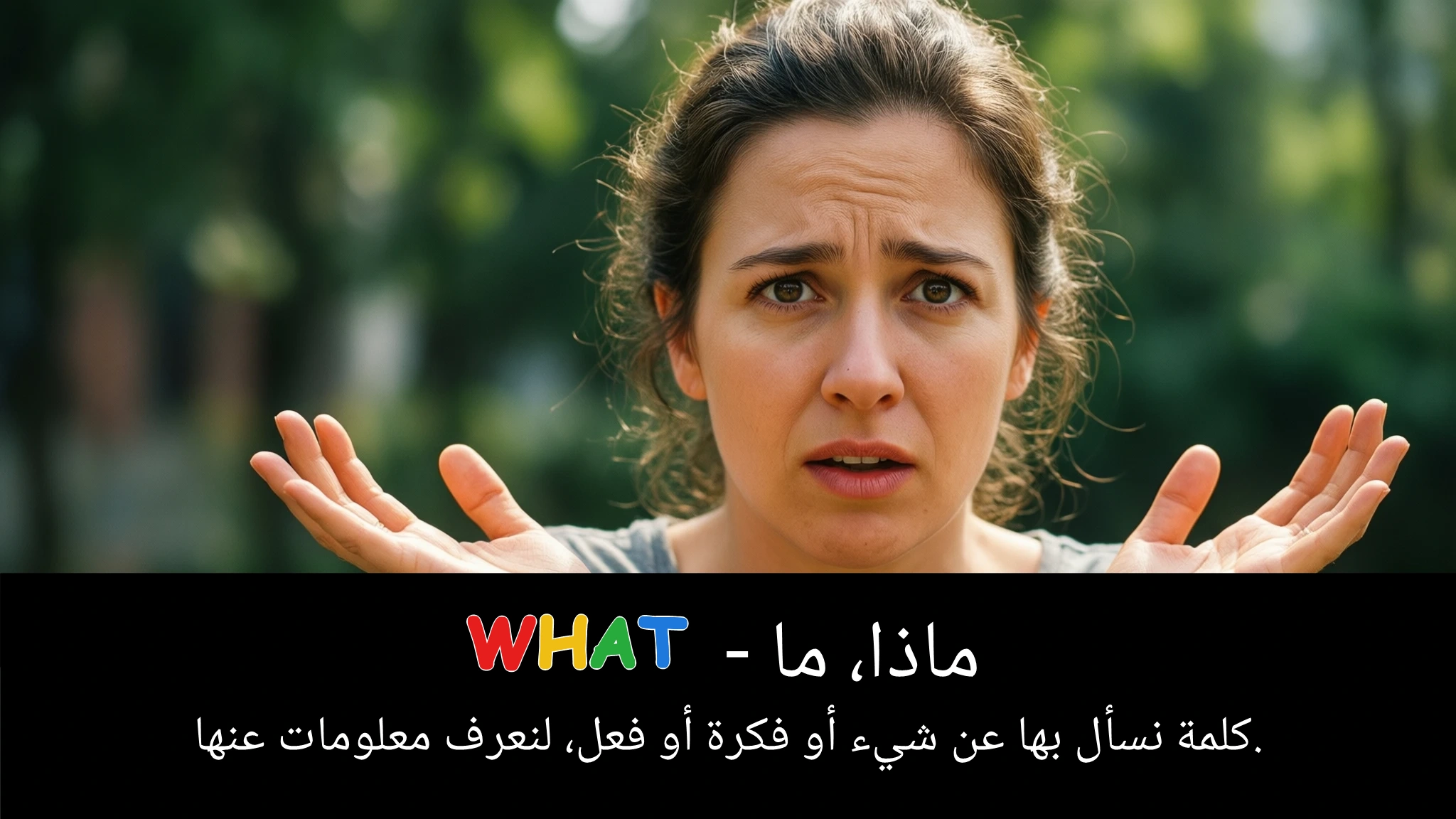Arabic Illustration for what